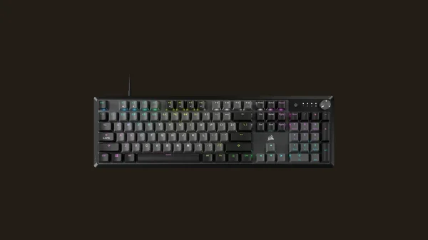 Corsair K70 CORE RGB mechanical gaming keyboard, Steel Grey and black colorway, full-size layout with numpad