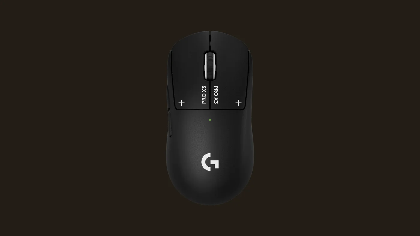 Logitech G PRO X3 SUPERSTRIKE wireless gaming mouse, Midnight Black colorway