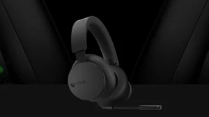 Official Xbox Wireless Headset, black, angled product shot with Xbox logo visible on the earcup